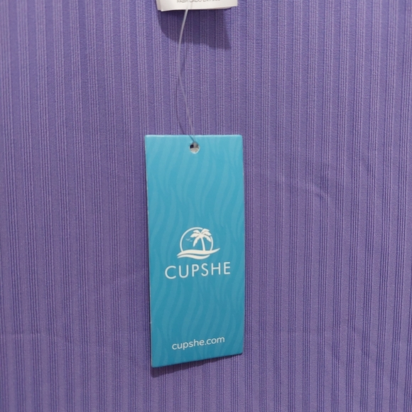 Cupshe One Piece Swimsuit Vneck Adjustable  Strap Women M Purple - Picture 7 of 7